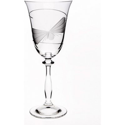 Bohemia Crystal broušené skleničky na víno Angela Motýl 6 x 250 ml – Zbozi.Blesk.cz