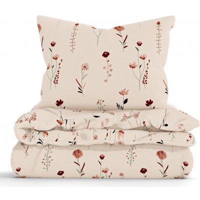 MKLuzkoviny.cz bavlna povlečení Renforcé Vlčí máky béžové 140x200 70x90 – Hledejceny.cz