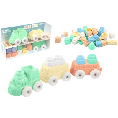 Mochtoys Vláček + kostky silikonové Play&Squish 12 ks – Zbozi.Blesk.cz