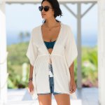 Plážové kimono na zavázání bílá – Zboží Dáma