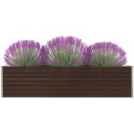 vidaXL Vyvýšený záhon 320 x 40 x 77 cm pozinkovaná ocel hnědý – HobbyKompas.cz