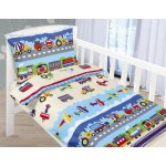 Bellatex povlečení Agáta Letadla a Auta modré 90 x 135 cm 45 x 60 cm – Sleviste.cz