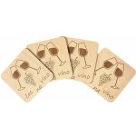 Amadea Dřevěný podtácek kulatý ve tvaru květu masivní dřevo 9cm – Zboží Dáma