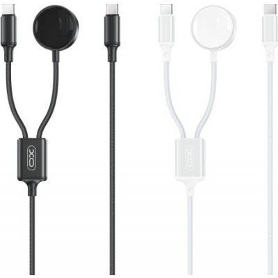 Datový kabel 2v1 XO (CX030), USB C na indukce pro Apple Watch + kabel USB C, PD 60W, barva bílá – Hledejceny.cz