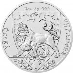 Česká mincovna Stříbrná dvouuncová mince Český lev stand 62,2 g – Zboží Mobilmania