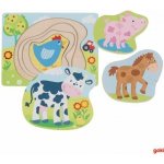 Goki vícevrstvá vkládačka Zvířátka z farmy – Sleviste.cz