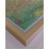 Nástěnné mapy Georelief Tyrolsko - plastická mapa 80 x 60 cm Varianta: mapa v dřevěném rámu, Provedení: Pinos přírodní