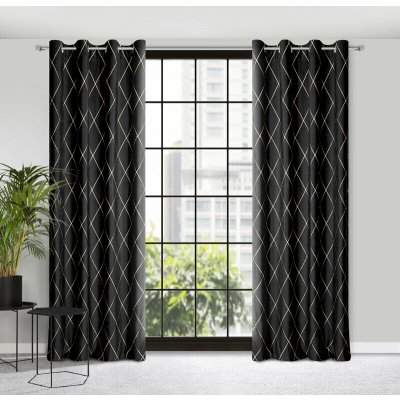 ZÁVĚS PIERRE CARDIN MARGO 140X250 CM ČERNÝ – Hledejceny.cz