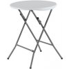Zahradní stůl TENTino STL60K Skládací balkonový stolek 60 cm, bílý