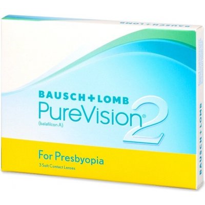 Bausch & Lomb PureVision 2 HD for Presbyopia (3 čočky), adice: Low (+0.75 - +1.50), dioptrie: -8, průměr: 14, zakřivení: 8.6 – Hledejceny.cz