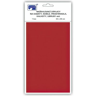 Altima Klasická nažehlovací záplata, textilní bavlněná s nánosem polyetylenu 731-33, červená, 43x20cm – Sleviste.cz