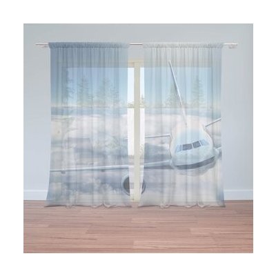 Sablio Záclony Letadlo v oblacích: 2ks 150x250cm – Hledejceny.cz