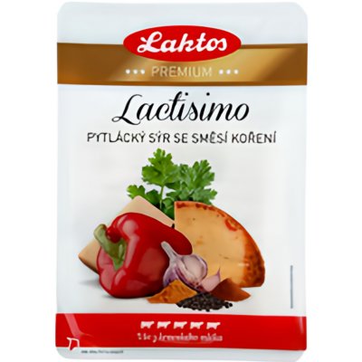 Laktos Lactisimo Gouda 48% Pytlácký sýr se směsí koření plátky 100 g – Hledejceny.cz
