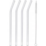 Orion Sada skleněných nápojových brček s kartáčkem 4 ks – Zboží Mobilmania