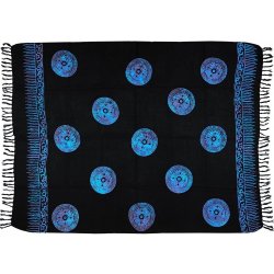 Sarong Mandala černo modro fialová