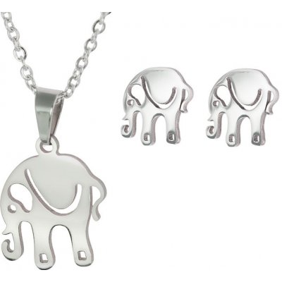 Linda's Jewelry sada šperků Slon Štěstí chirurgická ocel IS072 – Sleviste.cz