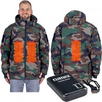Narex CHJ SET Vyhřívaná bunda Camouflage + powerbanka – Zboží Mobilmania