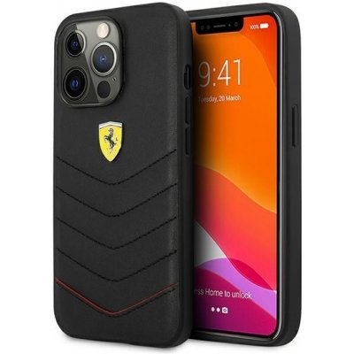 Pouzdro Ferrari hard silikonové iPhone 13 Pro MAX Off Track Quilted černé – Zboží Mobilmania