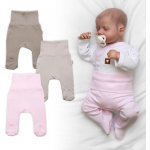 Baby Nellys Rostoucí výhodná sada 3x polodupačky pro miminko Nature modrá béžová taupe – Sleviste.cz