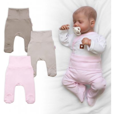 Baby Nellys Rostoucí výhodná sada 3x polodupačky pro miminko Nature modrá béžová taupe – Sleviste.cz
