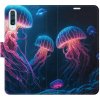 Pouzdro a kryt na mobilní telefon Pouzdro iSaprio Flip s kapsičkami na karty - Jellyfish Samsung Galaxy A50
