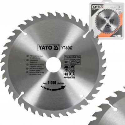 YATO pilový kotouč na dřevo 210x30 mm YT-6067 – Sleviste.cz