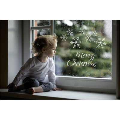 WALLVINIL Samolepky na zeď - Vločky na provázku Barva: Pískované sklo, rozměry 50x60 cm – Hledejceny.cz