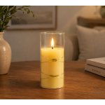 Bellatex Svíčka LED zdobený vklad 12,5x5 cm Béžová – Hledejceny.cz
