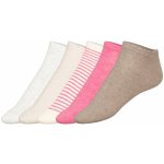 Esmara dámské nízké ponožky 5 párů růžová/béžová/hnědá – Zboží Mobilmania