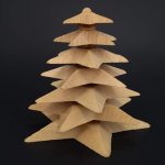 Amadea Dřevěný 3D strom skládaný z masivního dřeva 8 cm – Zboží Dáma