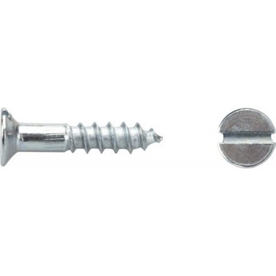Vrut do dřeva se zápustnou hlavou a rovnou drážkou DIN 97 2,5x25 mm galvanicky pozinkovaný, 1 ks – Hledejceny.cz