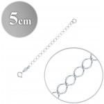 Minet Zlatá prodlužovací očka na řetízek z bílého zlata JMG0000WSC05 – Zboží Mobilmania