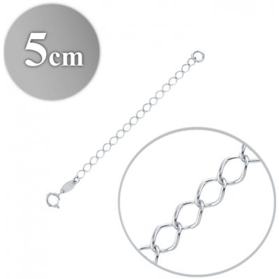 Minet Zlatá prodlužovací očka na řetízek z bílého zlata JMG0000WSC05 – Zboží Mobilmania