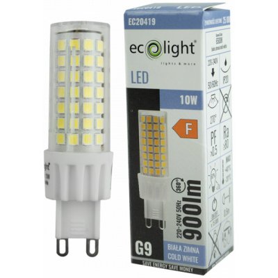 ECO LIGHT LED žárovka G9 10W studená bílá EC20419 – Zboží Mobilmania