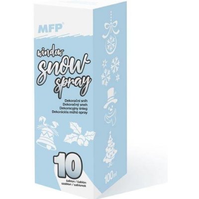 MFP Paper Spray sníh na okna dekorační 100 ml se šablonami 8885889 – Sleviste.cz