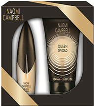 Naomi Campbell Queen of gold EDT 15 ml + 50 ml sprchový gel pro ženy dárková sada