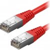 síťový kabel AlzaPower APW-CBP5EF0005R Patch CAT5E, FTP, 0.5m, červený