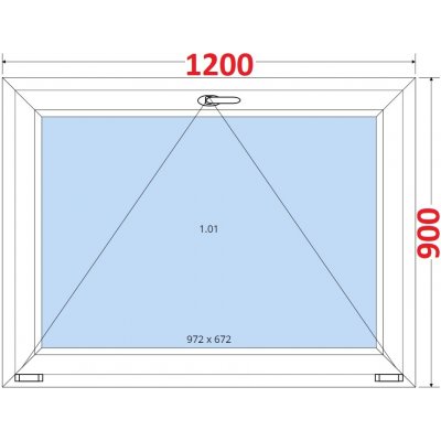 SMART Plastové okno 120x90, Sklopné – Zboží Mobilmania