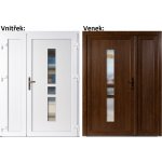 Soft Dvoukřídlé vchodové Megan+Panel Plný Zlatý dub/bílá pravé 150 x 200 cm – Hledejceny.cz