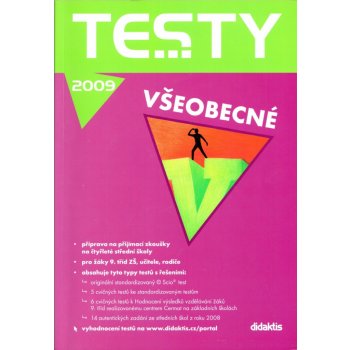 Testy všeobecné 2009 - 27 originálních testů ze SŠ + příprava na Scio test - kol.