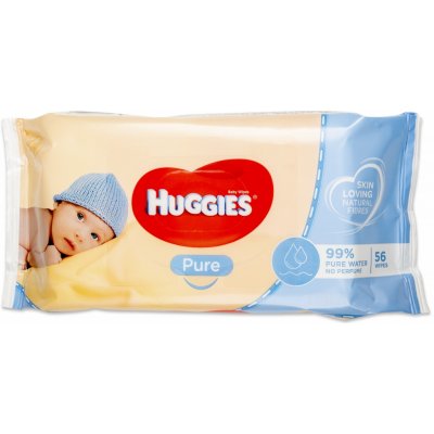 Huggies Pure vlhčené ubrousky 56 ks od 28 Kč - Heureka.cz
