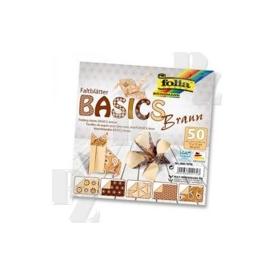 Papíry na origami 15 x 15 cm 50 ks Basic Braun SMT Creatoys – Hledejceny.cz