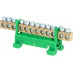 Eleman 1000009 Můstek PE 12 (svorkovnice 12x16mm2), nekrytý IP00, zelený, 63A, na DIN – Sleviste.cz