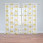 Sablio Záclony Žluté kačenky: 2ks 150x250cm – Hledejceny.cz