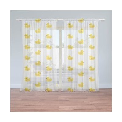 Sablio Záclony Žluté kačenky: 2ks 150x250cm – Hledejceny.cz