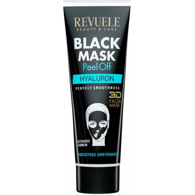 Revuele Black Mask Peel Off Hyaluron slupovací pleťová maska 80 ml – Zboží Mobilmania