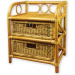 Ratanová komoda 2 zásuvky brown wash – Zboží Dáma