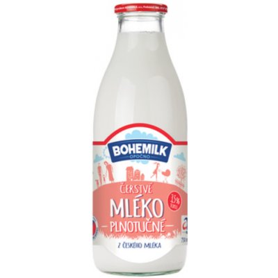 Bohe Milk Čerstvé české plnotučné mléko 750 ml – Sleviste.cz