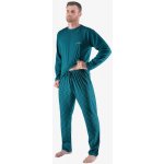 Gina 79165 pánské pyžamo dlouhé pomněnkově modré – Zboží Dáma