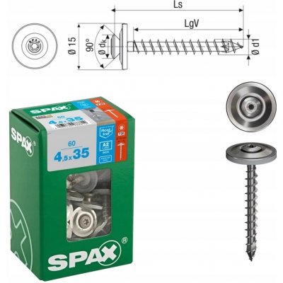 Šrouby do dřeva Spax 4,5 x 25 mm, 75 ks – Hledejceny.cz